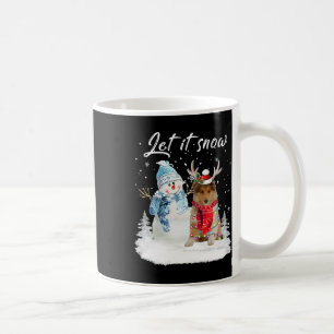 Rough Collie Santa Dog Christmas Snowman Xmas Paja Coffee Mug