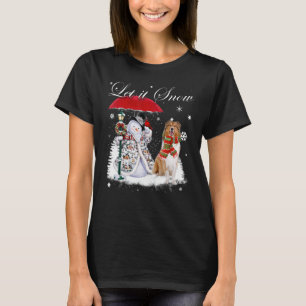 Rough Collie Santa Dog Christmas Snowman Xmas Paja T-Shirt