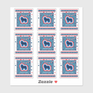 Rough Collie Stars Red White Blue 4th Of July