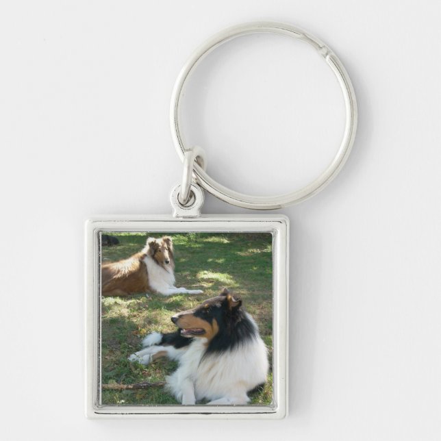 Rough Collies Key Ring (Front)