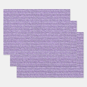 Rough Corduroy Stripes in Lilac Lavender Wrapping Paper Sheet