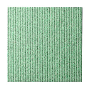 Rough Corduroy Stripes in Lime Green Ceramic Tile