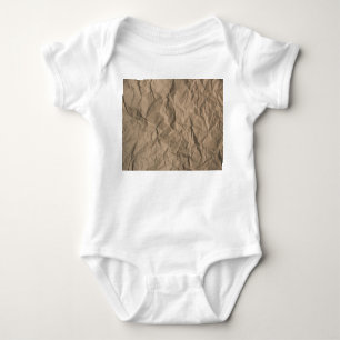 Rough crumpled paper: recycled texture baby bodysuit