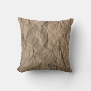 Rough crumpled paper: recycled texture cushion