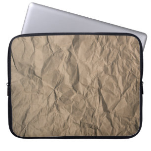 Rough crumpled paper: recycled texture laptop sleeve