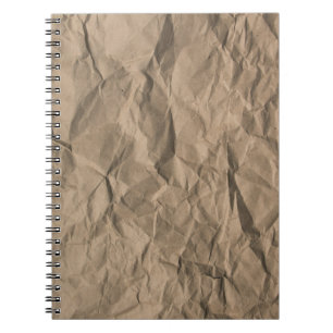 Rough crumpled paper: recycled texture notebook