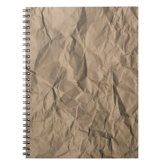 Rough crumpled paper: recycled texture notebook (Front)