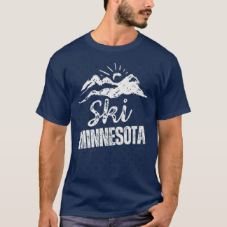 Rough Distressed Ski Minnesota T-Shirt