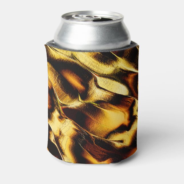 Rough dunes in burnt gold can cooler (Can Back)