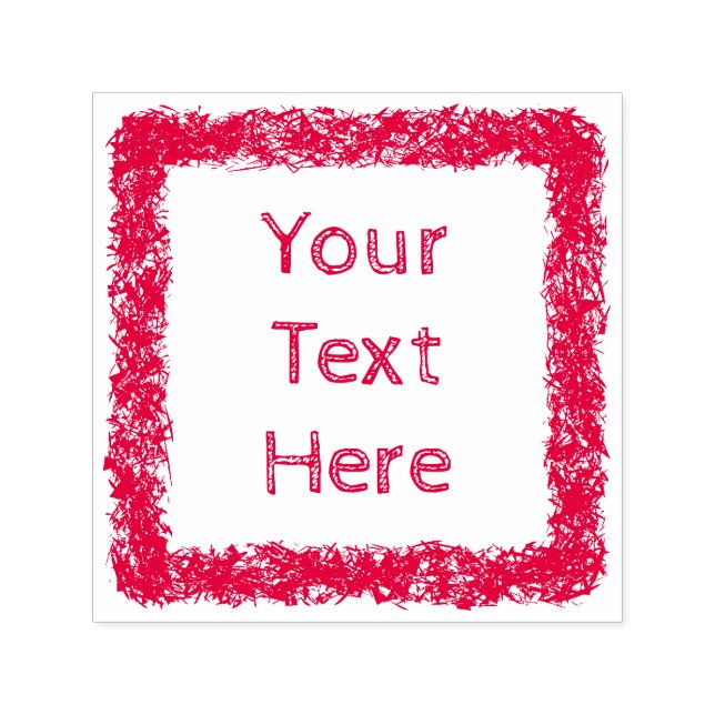 Rough Frame Self-inking Stamp (Design)