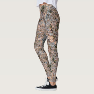 Rough Geology Neutral Rock Texture Photo Leggings
