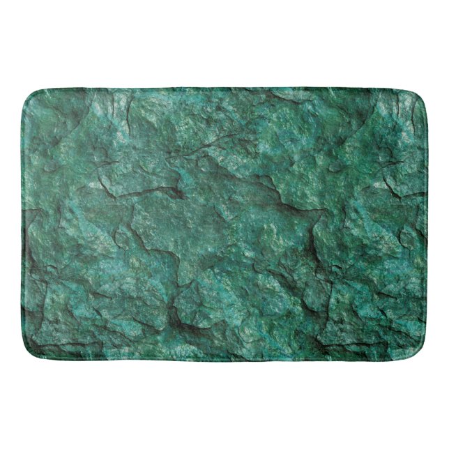 Rough Green Slate Stone Bath Mat (Front)