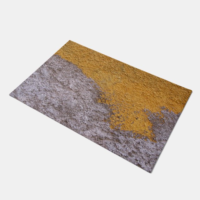 Rough Grey and Yellow Concrete Doormat (Angled)