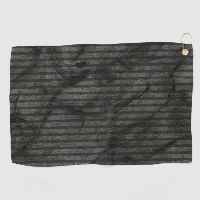 Rough grey stripes over stained abstract drawing t golf towel (Horizontal)