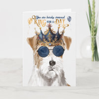 Rough Jack Russell Dog King for Day Funny Birthday