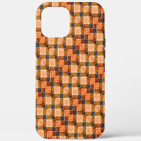 Rough orange chess parts forming new square shapes