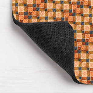 Rough orange chess parts forming new square shapes mouse pad