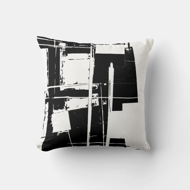 Rough paint abstract cushion (Front)