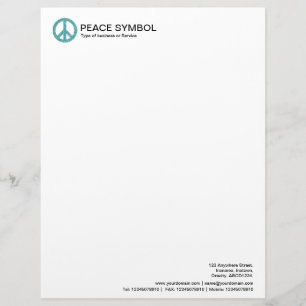 Rough Peace - Ocean Green Letterhead Template