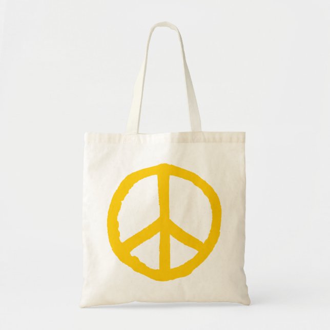 Rough Peace Symbol - Amber Tote Bag (Front)