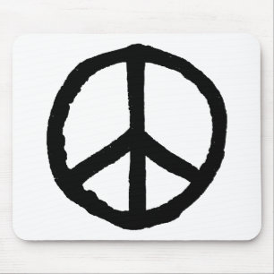 Rough Peace Symbol Mouse Pad