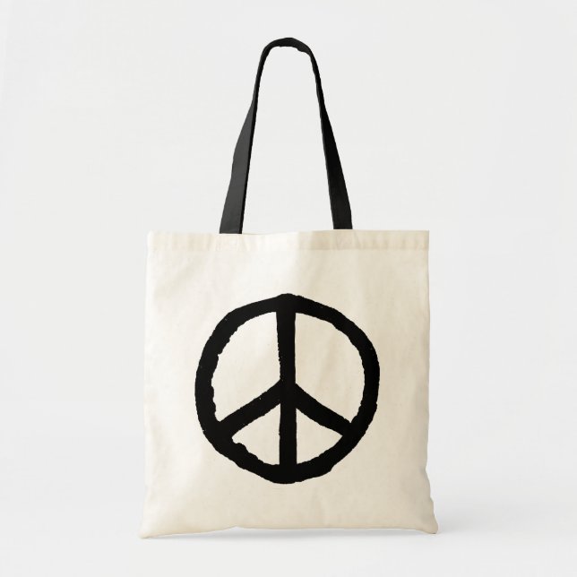 Rough Peace Symbol Tote Bag (Front)