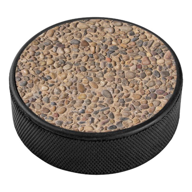 Rough Pebble Stones Photo Hockey Puck (3/4)