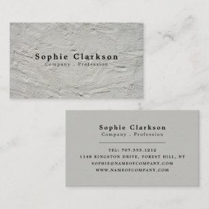 Rough Plaster Effect, Rustic Business Card