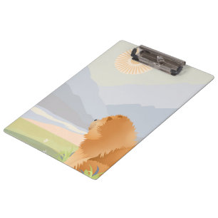 ROUGH RED CHOW Acrylic Clipboard