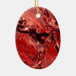 Rough Red Rocks Mars Ceramic Ornament