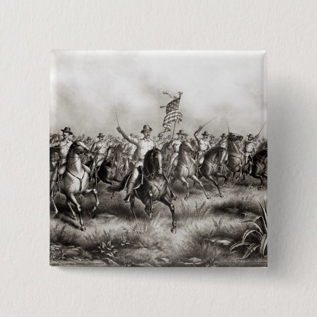 Rough Riders: Colonel Theodore Roosevelt 15 Cm Square Badge (Front)