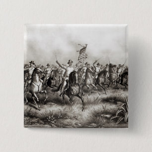 Rough Riders: Colonel Theodore Roosevelt 15 Cm Square Badge