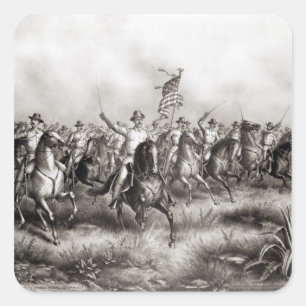 Rough Riders: Colonel Theodore Roosevelt Square Sticker