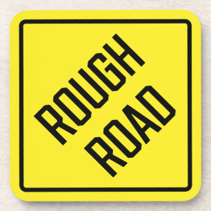 Rough Road Hard Plastic Coaster