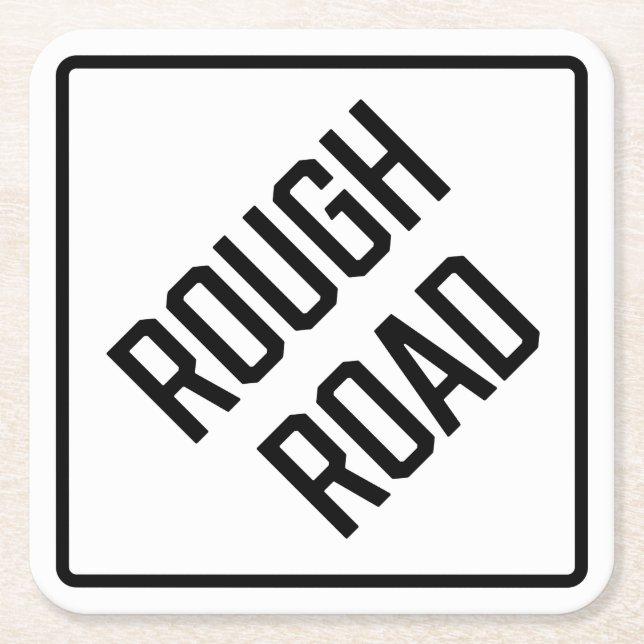 Rough Road Paper Coaster (Front)