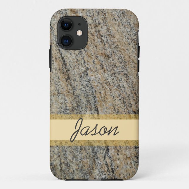 rough rock surface with name Case-Mate iPhone case (Back)