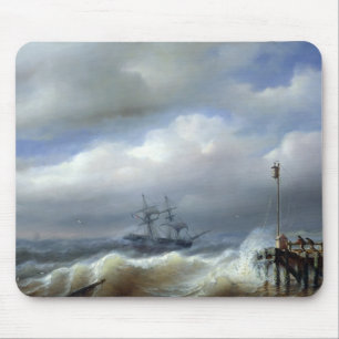 Rough Sea in Stormy Weather, 1846 Mouse Pad