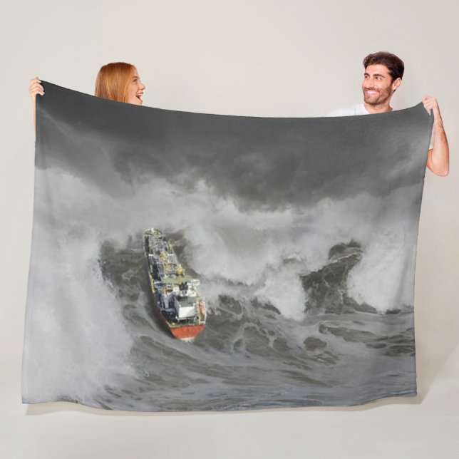 ROUGH SEAS FLEECE BLANKET (In Situ)