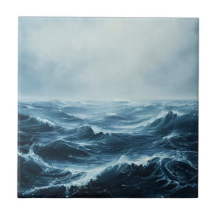 Rough Seas Ocean Waves Ceramic Tile