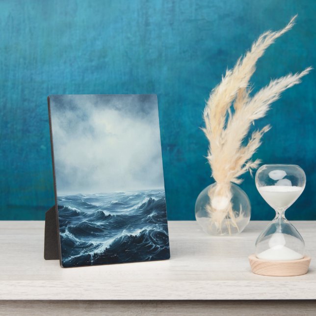 Rough Seas Ocean Waves Plaque (Side)