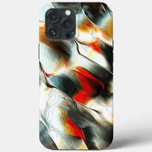 Rough silvery rock over burning ember, intensity iPhone 13 pro max case
