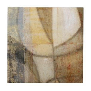 Rough Textured Earth Tone Painting Ceramic Tile