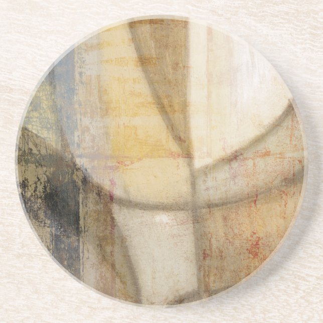 Rough Textured Earth Tone Painting Coaster (Front)