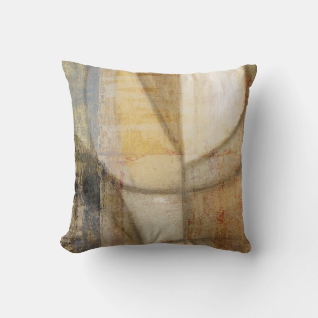 Rough Textured Earth Tone Painting Cushion (Front)