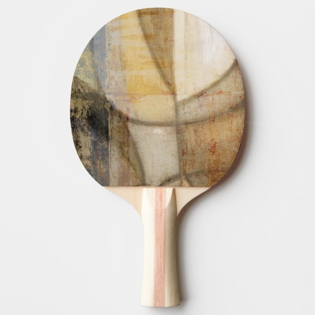Rough Textured Earth Tone Painting Ping Pong Paddle (Front)