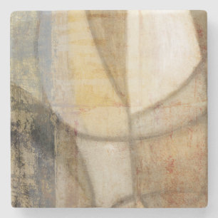 Rough Textured Earth Tone Painting Stone Coaster