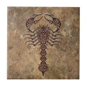 Rough Tribal Scorpion Tile
