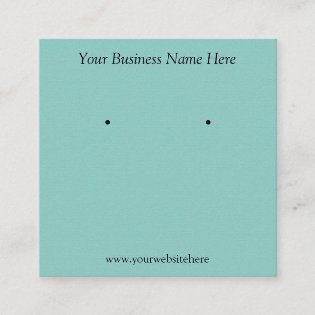Rough Turquoise Texture Jewellery Display Square Business Card (Front)