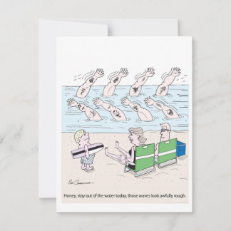 Rough Waves Summer Vacation Holiday Card