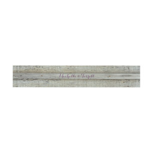 Rough Weathered Vintage Barn Wood Fence Board Invitation Belly Band